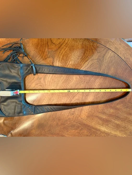 HOBO Black Integrated Leather Strap Crossbody Bag with Brass Accent - Picture 10 of 10